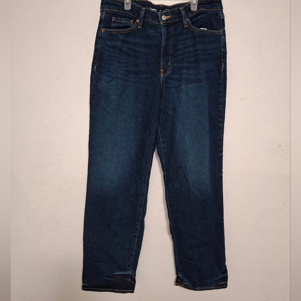 Old navy og loose high rise.Straight leg jeans Dark Wash - Picture 3 of 12